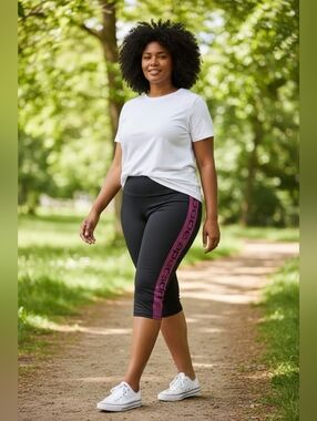 BEBE 1X Active Workout Stretchy Capri's